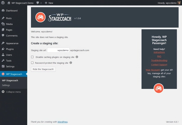 WP Stagecoach 1.4.29 – WordPress Staging Sites Made Easy