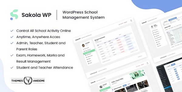 SakolaWP 1.0.0 – WordPress School Management System