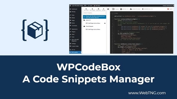 WPCodeBox 1.0.3 – The easiest way to add Code Snippets