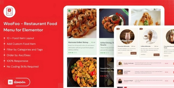 WooFoo – Restaurant Food Menu for Elementor 1.0