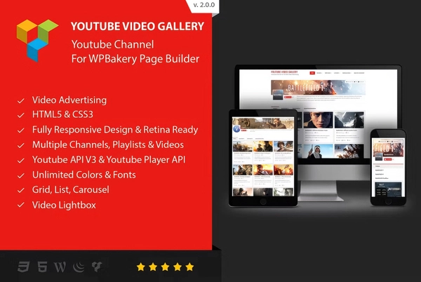 Youtube Gallery – Addon For WPBakery 2.0.8