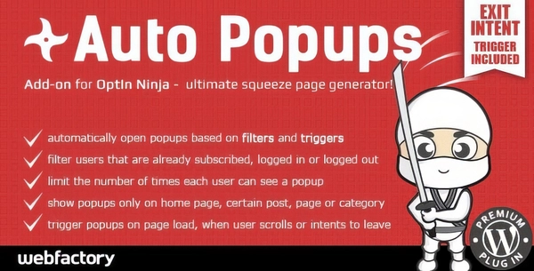 Auto Popups add-on for OptIn Ninja 1.16
