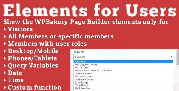 Elements for Users - Addon for WPBakery