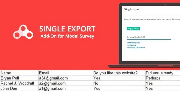 Single Export – Modal Survey Add-on 1.0.4