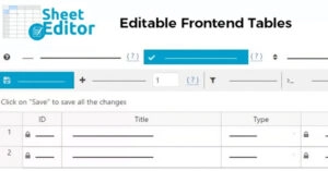 WP Sheet Editor Editable Frontend Tables